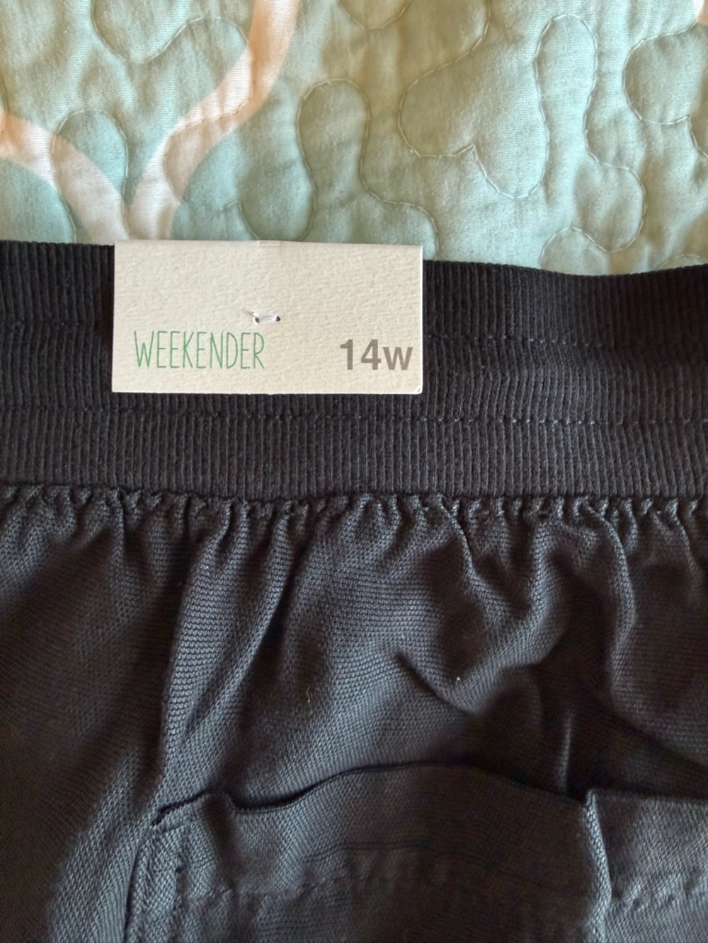 Maurices Weekender Pants 14W Black Pull On Capri Elastic Waist Lyocell Blend - Picture 2 of 9